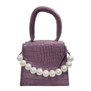 Boutique Faux Croc Crossbody Mini Bag Sz OS